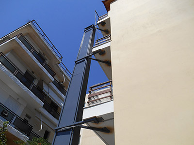 Εγκατάσταση εξωτερικού αναβατόριου ασανσερ