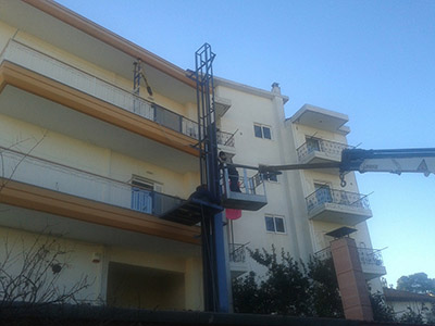 Εγκατάσταση εξωτερικού αναβατόριου ασανσερ