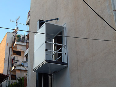 Εγκατάσταση εξωτερικού αναβατόριου ασανσερ