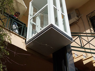 Εγκατάσταση εξωτερικού αναβατόριου ασανσερ