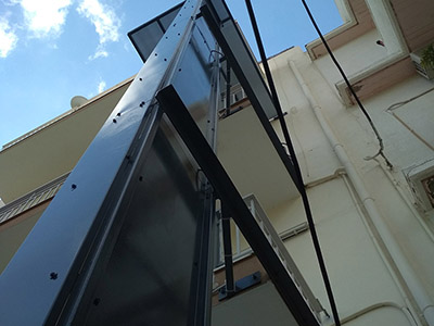 Εγκατάσταση εξωτερικού αναβατόριου ασανσερ