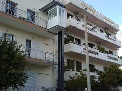 Εγκατάσταση εξωτερικού αναβατόριου ασανσερ