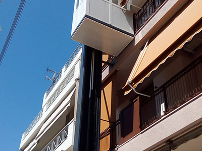 Εγκατάσταση εξωτερικού αναβατόριου ασανσερ