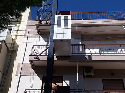 Εγκατάσταση εξωτερικού αναβατόριου ασανσερ