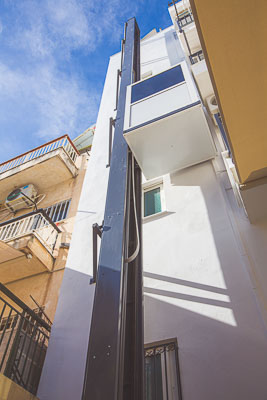 Εξωτερικός ανελκυστήρας χωρίς φρεάτιο ασανσερ